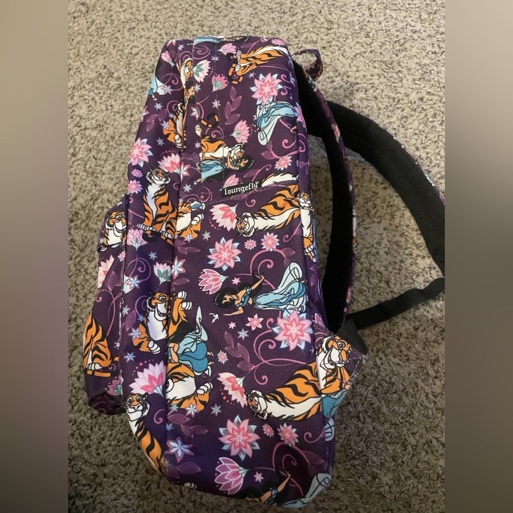 Loungefly Disney Aladdin Princess Jasmine & Rajah Large Backpack Book Bag Rare - Picture 4 of 10